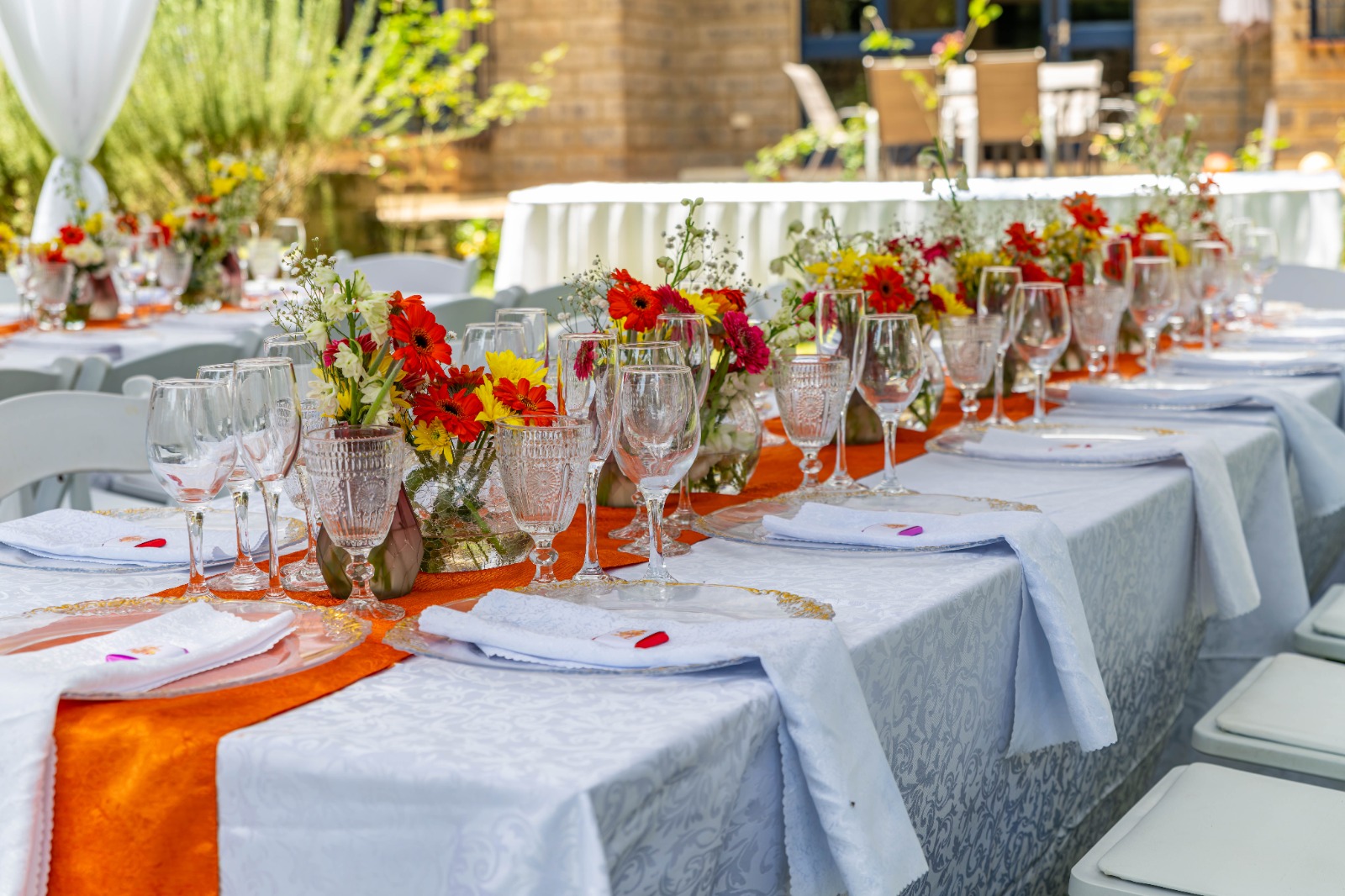 Lush Garden Ceremonial Stage and Floral Arch